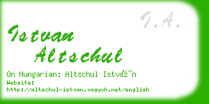istvan altschul business card